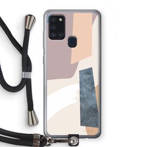 CaseCompany Luca: Samsung Galaxy A21s Transparant Hoesje met koord
