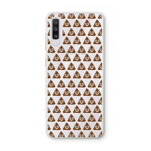 CaseCompany Poop emoji: Samsung Galaxy A70 Transparant Hoesje