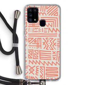 CaseCompany Marrakech Pink: Samsung Galaxy M31 Transparant Hoesje met koord