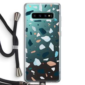 CaseCompany Terrazzo N°13: Samsung Galaxy S10 Plus Transparant Hoesje met koord