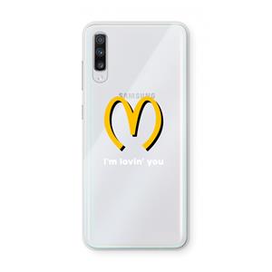 CaseCompany I'm lovin' you: Samsung Galaxy A70 Transparant Hoesje