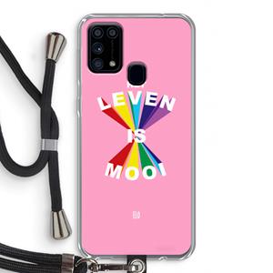 CaseCompany Het Leven Is Mooi: Samsung Galaxy M31 Transparant Hoesje met koord