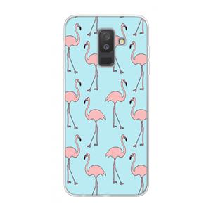 CaseCompany Anything Flamingoes: Samsung Galaxy A6 Plus (2018) Transparant Hoesje
