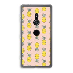 CaseCompany Ananas: Sony Xperia XZ2 Transparant Hoesje