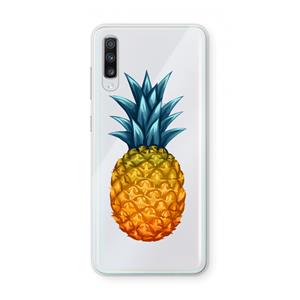 CaseCompany Grote ananas: Samsung Galaxy A70 Transparant Hoesje