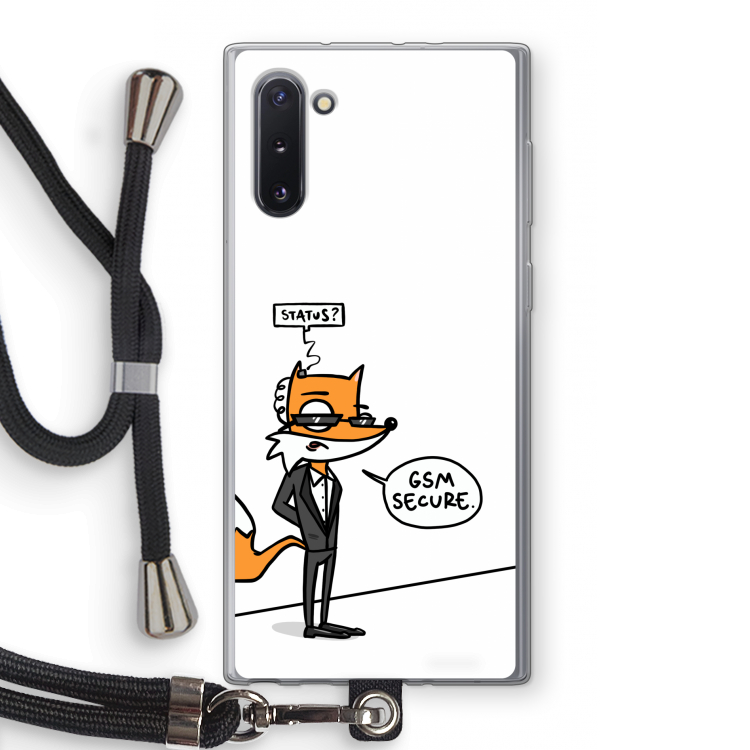 CaseCompany GSM secure: Samsung Galaxy Note 10 Transparant Hoesje met koord