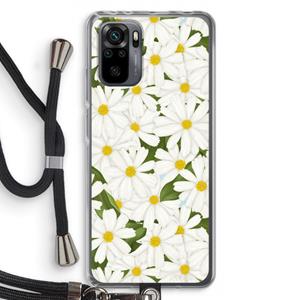 CaseCompany Summer Daisies: Xiaomi Redmi Note 10 Pro Transparant Hoesje met koord