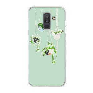 CaseCompany Hang In There: Samsung Galaxy A6 Plus (2018) Transparant Hoesje