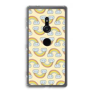 CaseCompany Regenboog: Sony Xperia XZ2 Transparant Hoesje