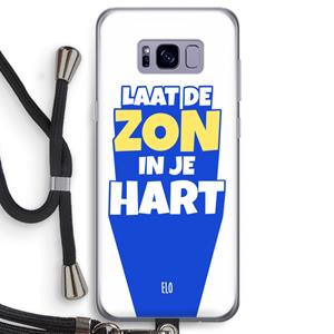 CaseCompany Laat de zon in je hart: Samsung Galaxy S8 Transparant Hoesje met koord