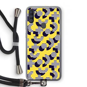 CaseCompany 8-bit N°3: Samsung Galaxy A11 Transparant Hoesje met koord