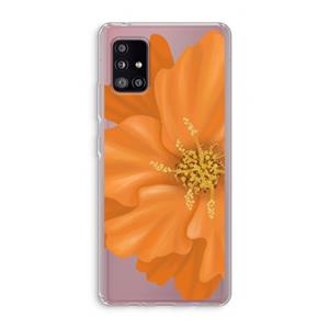 CaseCompany Orange Ellila flower: Samsung Galaxy A51 5G Transparant Hoesje