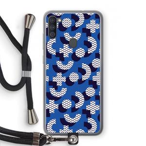 CaseCompany 8-bit N°5: Samsung Galaxy A11 Transparant Hoesje met koord