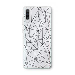 CaseCompany Geometrische lijnen zwart: Samsung Galaxy A70 Transparant Hoesje