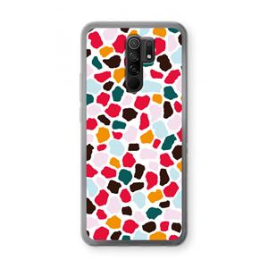 CaseCompany Colored Giraffe: Xiaomi Redmi 9 Transparant Hoesje