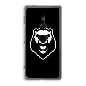 CaseCompany Angry Bear (black): Sony Xperia XZ2 Transparant Hoesje