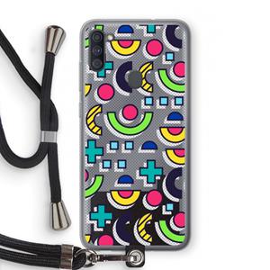 CaseCompany 8-bit N°6: Samsung Galaxy A11 Transparant Hoesje met koord