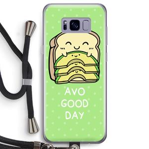 CaseCompany Avo Good Day: Samsung Galaxy S8 Transparant Hoesje met koord