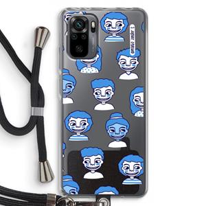 CaseCompany Gezichtjes: Xiaomi Redmi Note 10 Pro Transparant Hoesje met koord