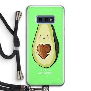 CaseCompany Avocuddle: Samsung Galaxy S10e Transparant Hoesje met koord