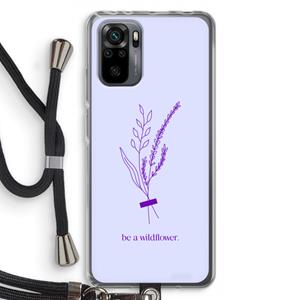 CaseCompany Be a wildflower: Xiaomi Redmi Note 10 Pro Transparant Hoesje met koord