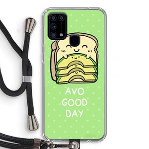 CaseCompany Avo Good Day: Samsung Galaxy M31 Transparant Hoesje met koord