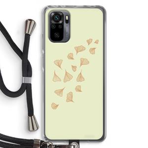 CaseCompany Falling Leaves: Xiaomi Redmi Note 10 Pro Transparant Hoesje met koord