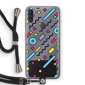 CaseCompany 8-bit N°8: Samsung Galaxy A11 Transparant Hoesje met koord