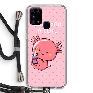 CaseCompany Love You A Lotl: Samsung Galaxy M31 Transparant Hoesje met koord
