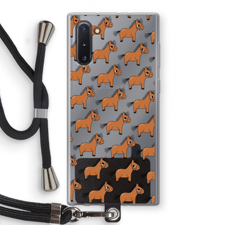 CaseCompany Pony: Samsung Galaxy Note 10 Transparant Hoesje met koord