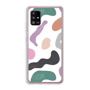 CaseCompany Memphis Shapes: Samsung Galaxy A51 5G Transparant Hoesje