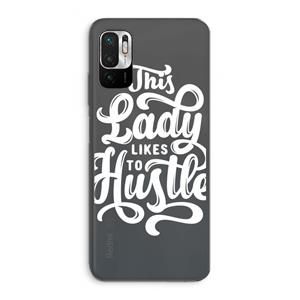 CaseCompany Hustle Lady: Xiaomi Redmi Note 10 5G Transparant Hoesje