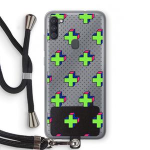 CaseCompany 8-bit N°10: Samsung Galaxy A11 Transparant Hoesje met koord