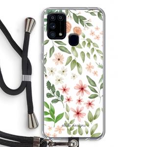 CaseCompany Botanical sweet flower heaven: Samsung Galaxy M31 Transparant Hoesje met koord