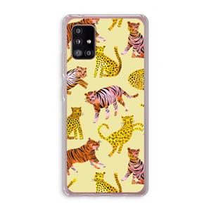 CaseCompany Cute Tigers and Leopards: Samsung Galaxy A51 5G Transparant Hoesje