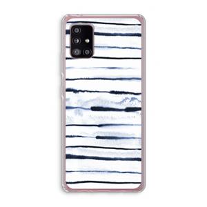 CaseCompany Ink Stripes: Samsung Galaxy A51 5G Transparant Hoesje