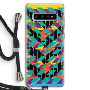 CaseCompany Skew Bee 1: Samsung Galaxy S10 Plus Transparant Hoesje met koord