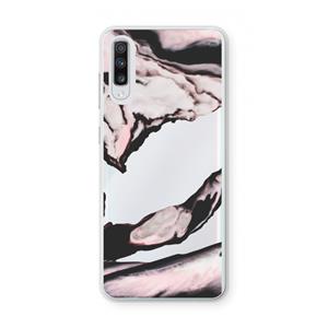 CaseCompany Roze stroom: Samsung Galaxy A70 Transparant Hoesje