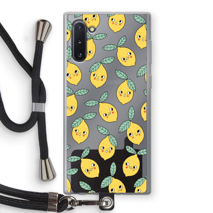 CaseCompany Citroenen: Samsung Galaxy Note 10 Transparant Hoesje met koord