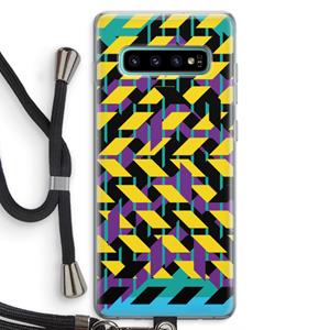 CaseCompany Skew Bee 3: Samsung Galaxy S10 Plus Transparant Hoesje met koord