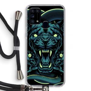 CaseCompany Cougar and Vipers: Samsung Galaxy M31 Transparant Hoesje met koord