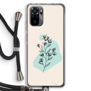 CaseCompany Violets are blue: Xiaomi Redmi Note 10 Pro Transparant Hoesje met koord