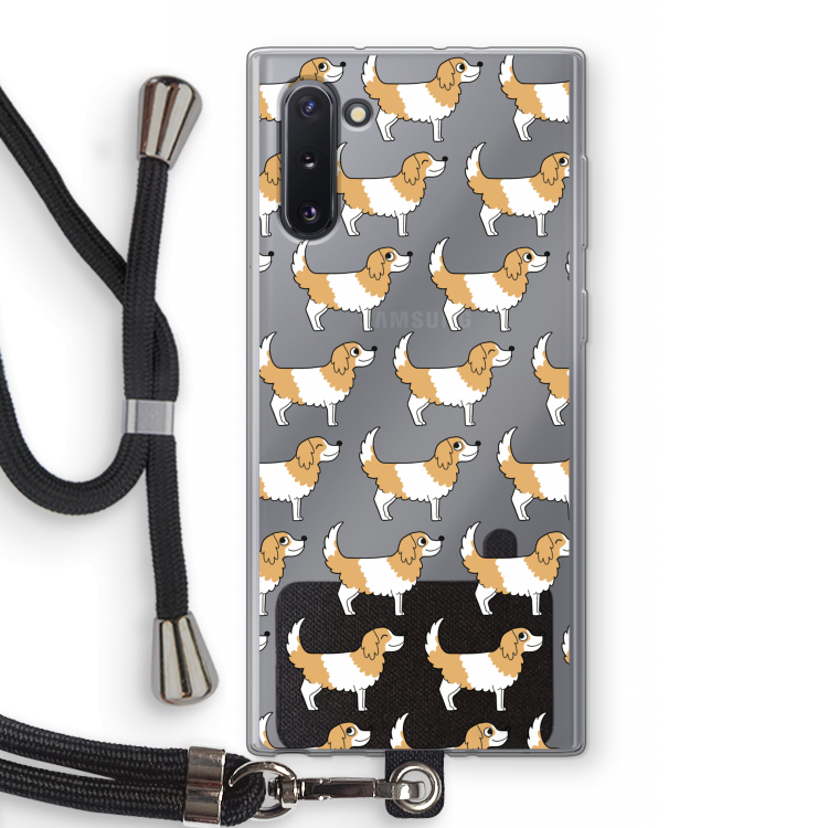 CaseCompany Doggy: Samsung Galaxy Note 10 Transparant Hoesje met koord