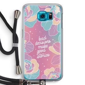 CaseCompany Good stories: Samsung Galaxy S6 Transparant Hoesje met koord