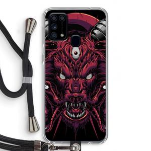CaseCompany Hell Hound and Serpents: Samsung Galaxy M31 Transparant Hoesje met koord