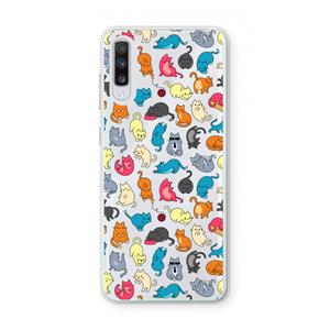 CaseCompany Kleurrijke katten: Samsung Galaxy A70 Transparant Hoesje
