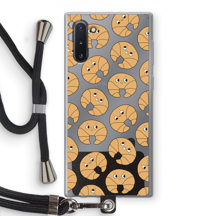 CaseCompany Croissant: Samsung Galaxy Note 10 Transparant Hoesje met koord