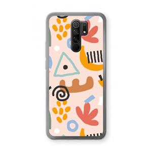 CaseCompany Abstract: Xiaomi Redmi 9 Transparant Hoesje