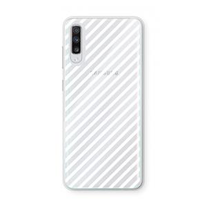 CaseCompany Strepen zwart-wit: Samsung Galaxy A70 Transparant Hoesje