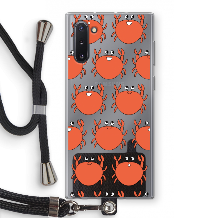 CaseCompany Krab: Samsung Galaxy Note 10 Transparant Hoesje met koord